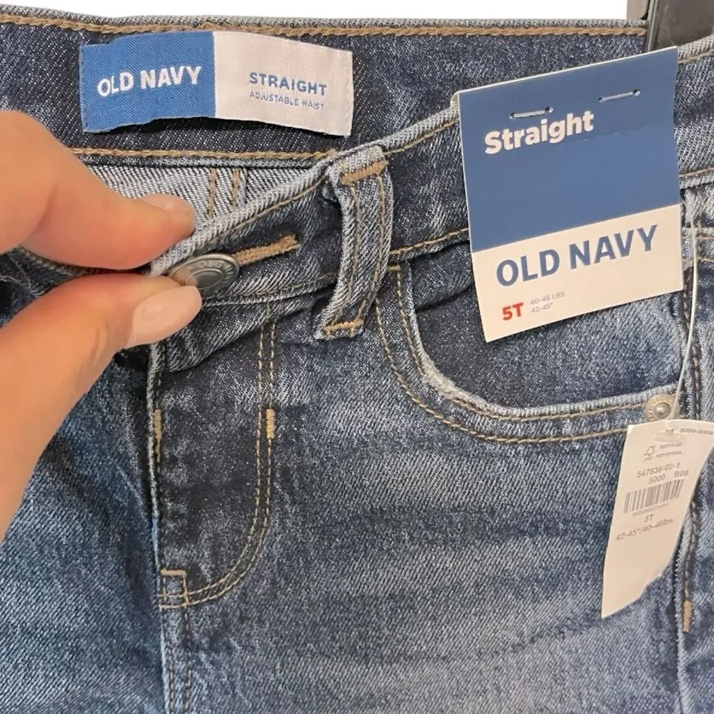 Old Navy Slim Straight Adjustable Waist Jeans- 5T